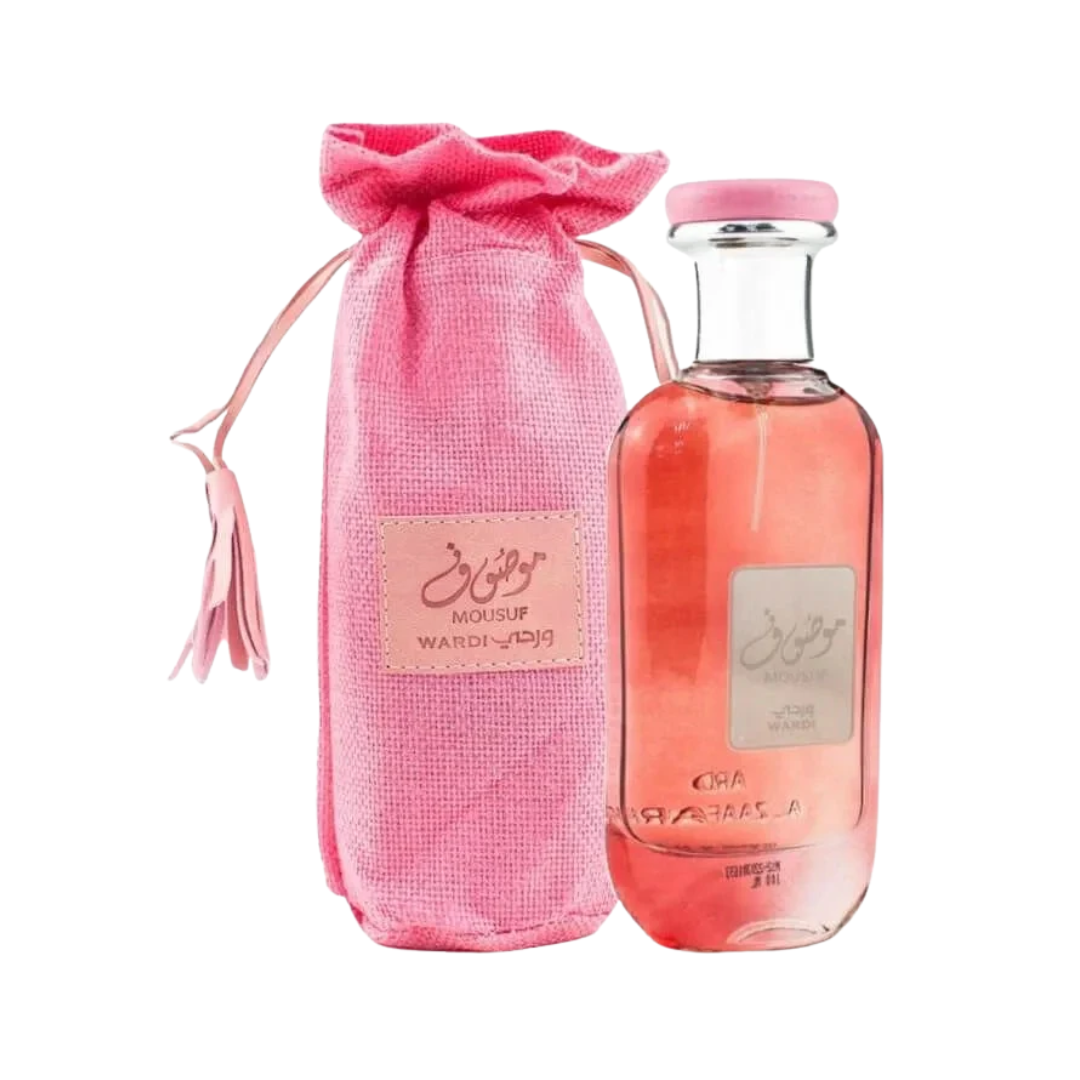 Ard Al Zaafaran Mousuf Wardi 100ml Eau De Parfum for Women with Pink Gift Pouch