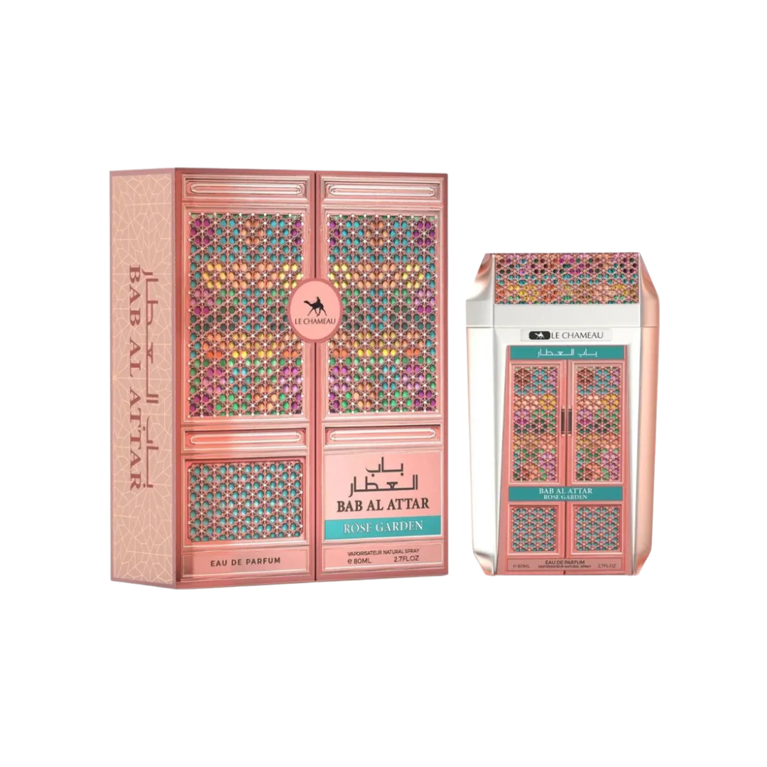 Bab Al Attar perfume bottle and packaging on a white background