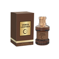 Camara Vamos Leather 100ml EDP with box, showcasing a luxurious bottle design for a bold unisex leather fragrance.