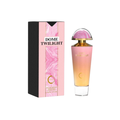 Camra Dome Twilight 100ml with box, showcasing an elegant pink and gold bottle design for a woody oriental unisex fragrance with pear, neroli, and vanilla.