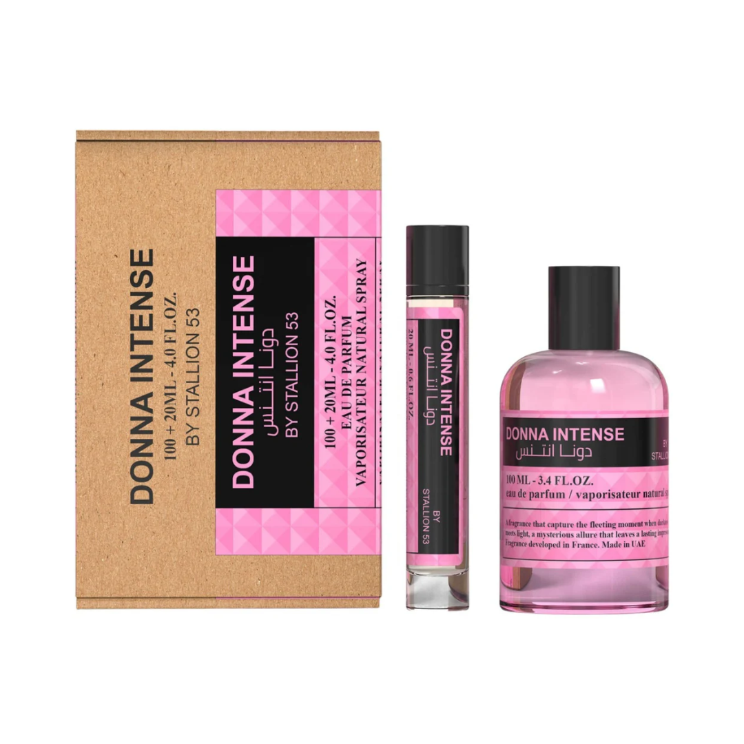 Donna Intense by Stallion 53 women’s Eau De Parfum bottle and spray