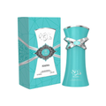 Emper Hadia 100ml women’s Eau de Parfum featuring a turquoise perfume bottle with silver bow detailing displayed on a white backgroun