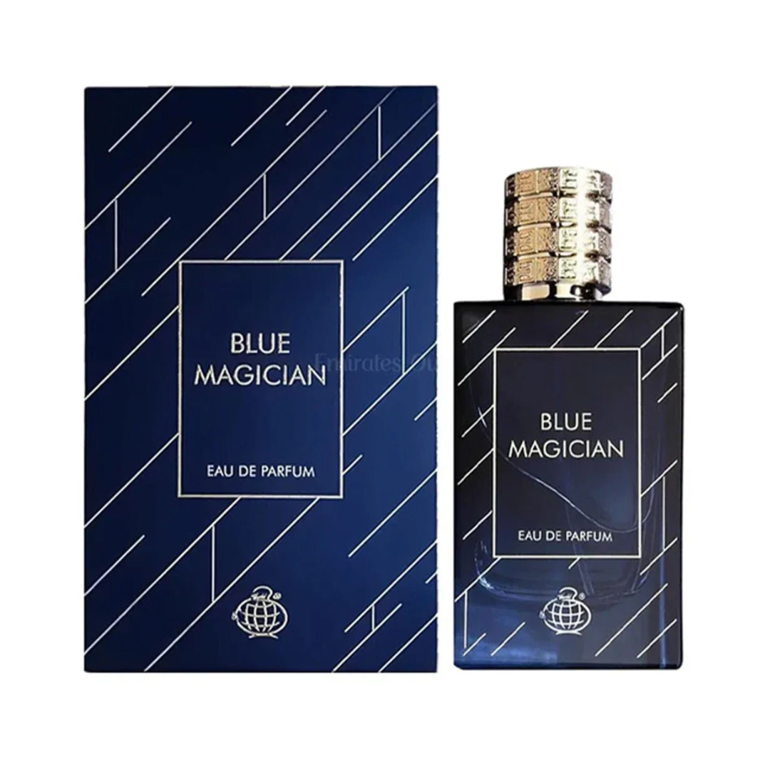 Fragrance World Blue Magician Eau de Parfum 100ml bottle