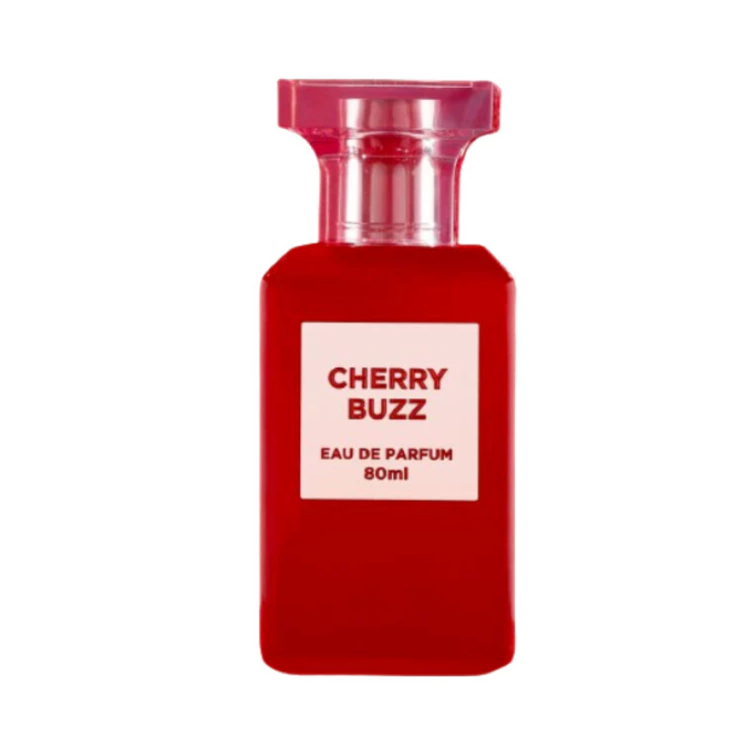 Fragrance World Cherry Buzz Eau de Parfum 80ml perfume bottle