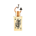 Jack Of Clubs by Fragrance World men’s perfume bottle featuring a gold playing-card inspired design with decorative cap, displayed against a clean background