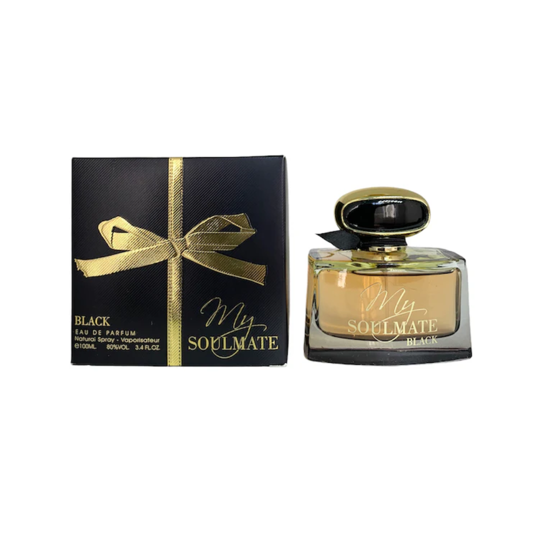Fragrance World My Soulmate Black 100ml Men's EDP with Gift Box and Ribbon