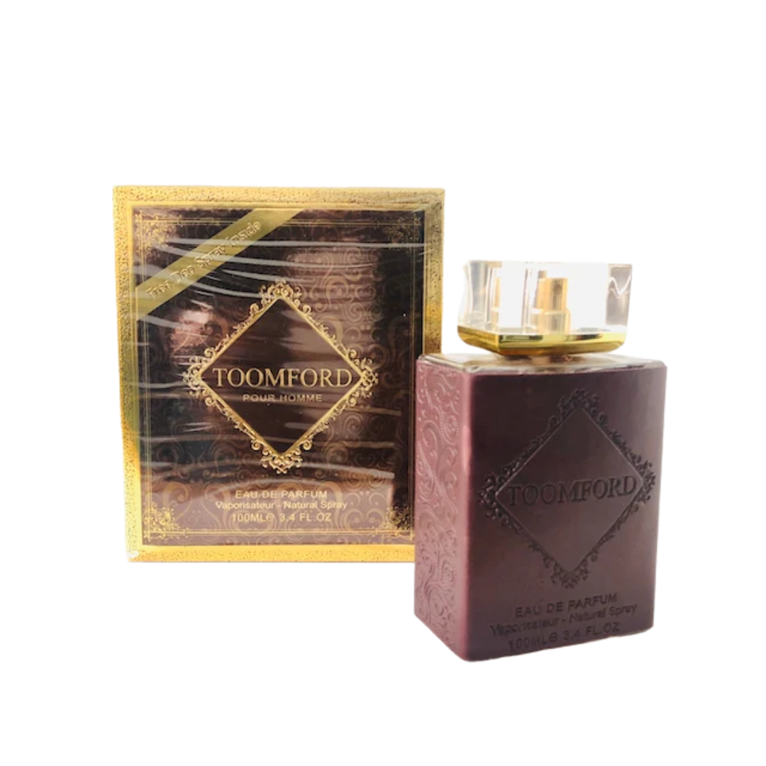 Fragrance World Toomford 100ml EDP with box, showcasing an elegant oriental musk scent.