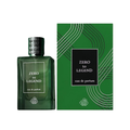 Fragrance World Zero to Legend 100ml with box, showcasing a sleek green bottle design for a woody aromatic fragrance with sage, vetiver, and amberwood.