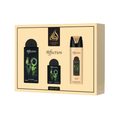 Lattafa 'Affection' gift set with three bottles on a beige background