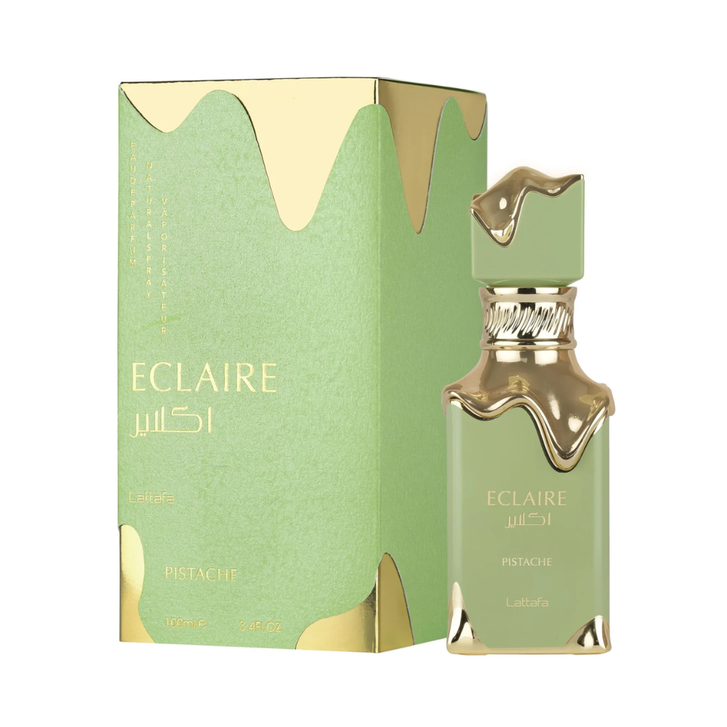 Lattafa Eclaire Pistache Eau de Parfum 100ml perfume bottle