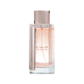 Lattafa Kingdom Women Eau de Parfum 100ml fragrance bottle with soft pink liquid in a clear rectangular glass design and metallic cap displayed on a clean background