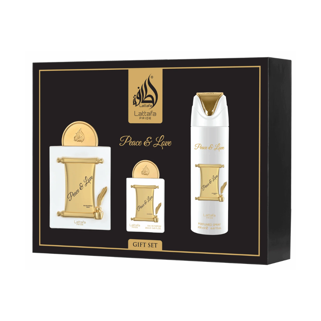 Lattafa Pride Peace & Love 3-Piece Gift Set