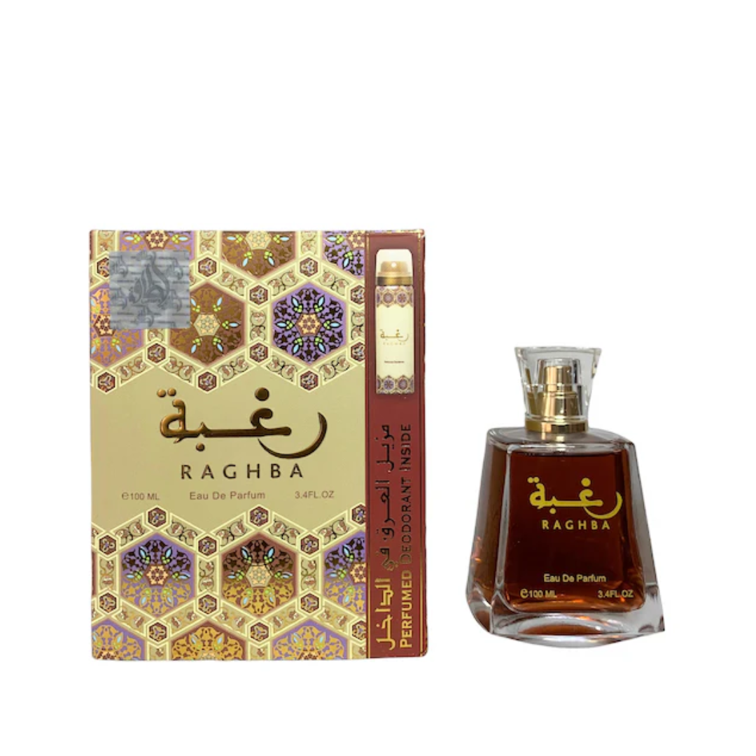 Lattafa Raghba Eau De Parfum 100ml Bottle – Sweet Spicy Fragrance