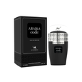 Le Chameau Arabia Code Eau De Toilette 100ml men’s aromatic perfume bottle with black design displayed beside matching branded box