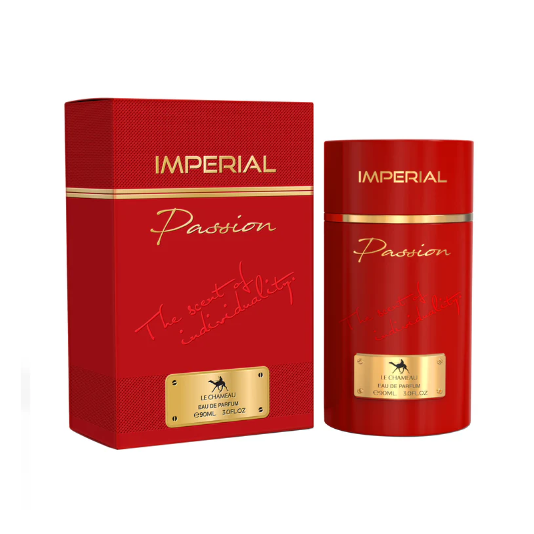 Bottle of Le Chameau Imperial Passion Eau De Parfum 90ml long?lasting unisex fragrance