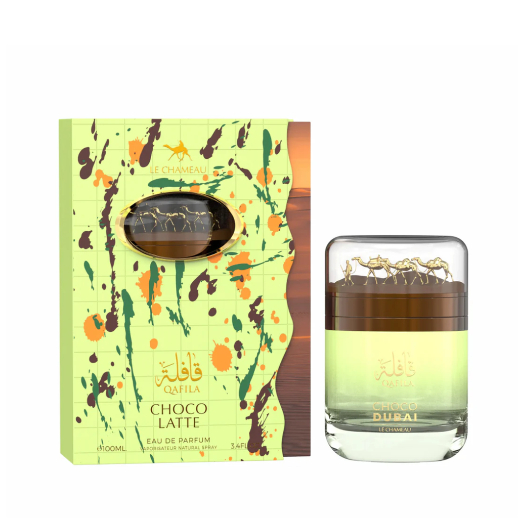Le Chameau Qafila Dubai Chocolate Eau De Parfum 100ml bottle and box