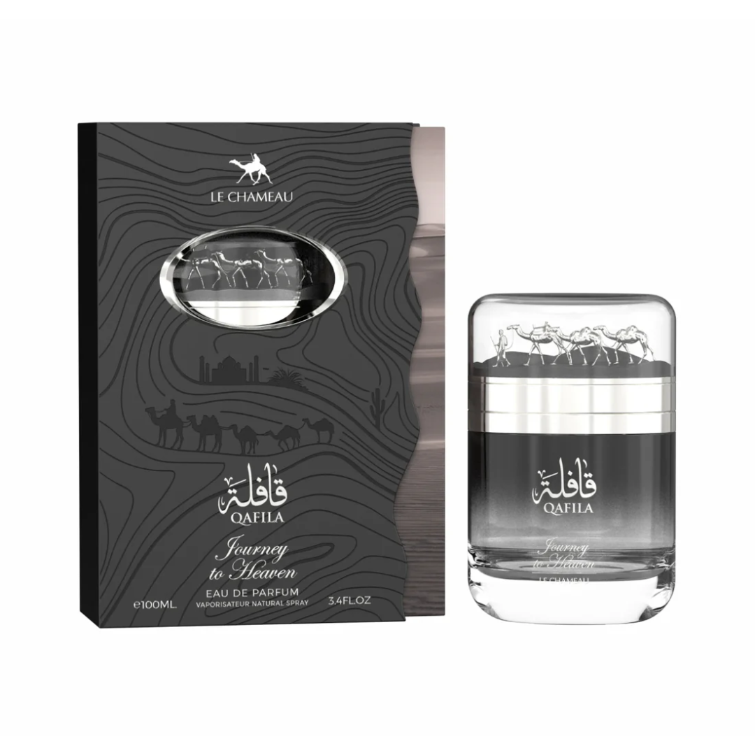 Le Chameau Qafila Journey to Heaven Eau de Parfum 100ml bottle and box