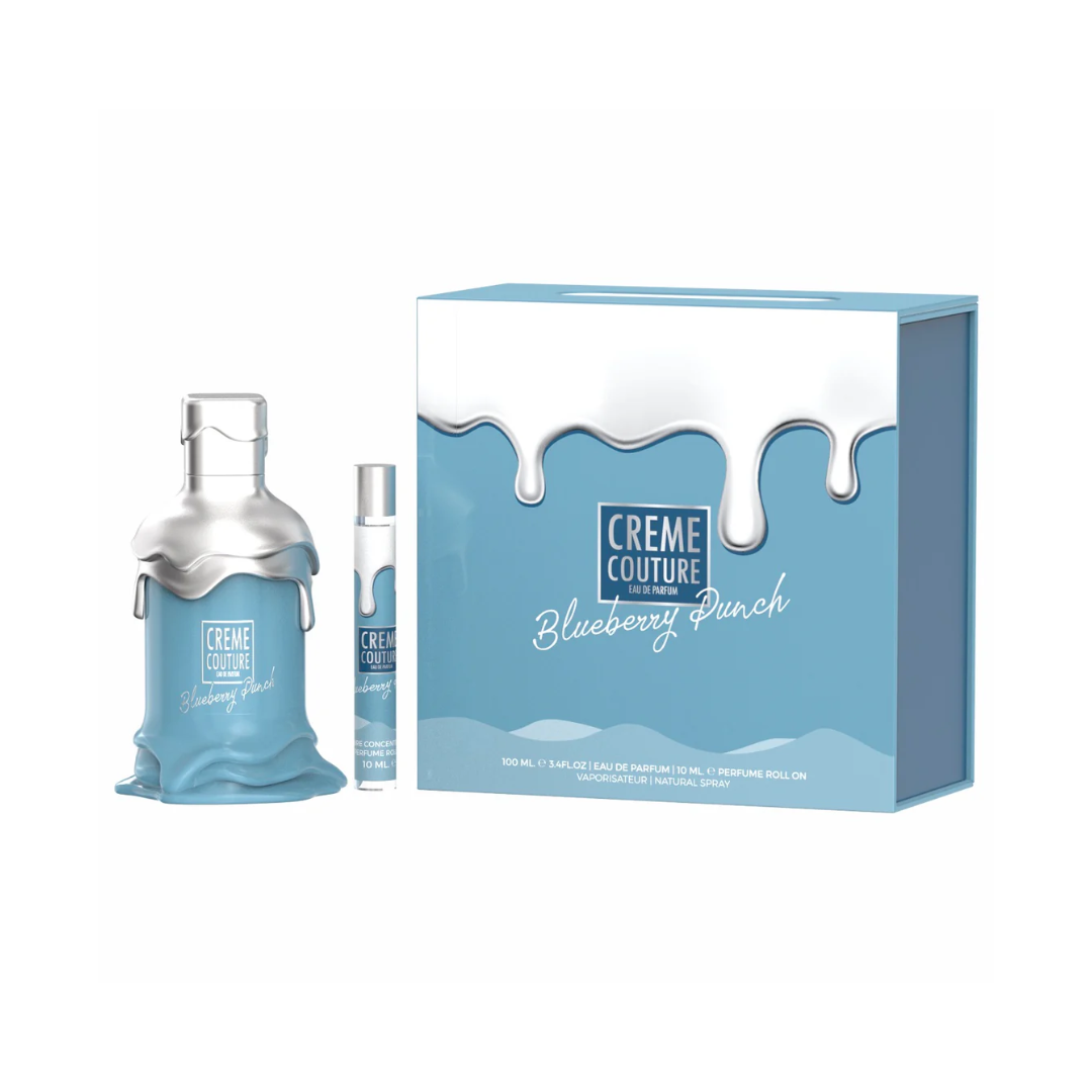 Le Chameau Creme Couture Blueberry Punch perfume bottle and gift set