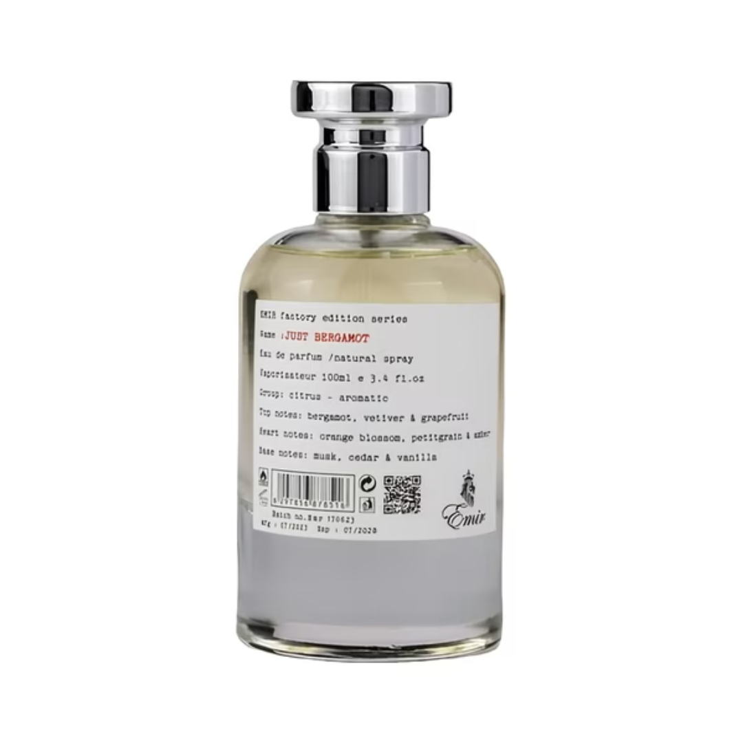 Paris Corner Emir Factory Edition Just Bergamot Eau de Parfum 100ml bottle