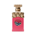 Paris Corner Minya Caramel Dulce 100ml Eau de Parfum featuring a vibrant pink bottle with a gold top and intricate design, displayed alongside the matching colorful packaging.