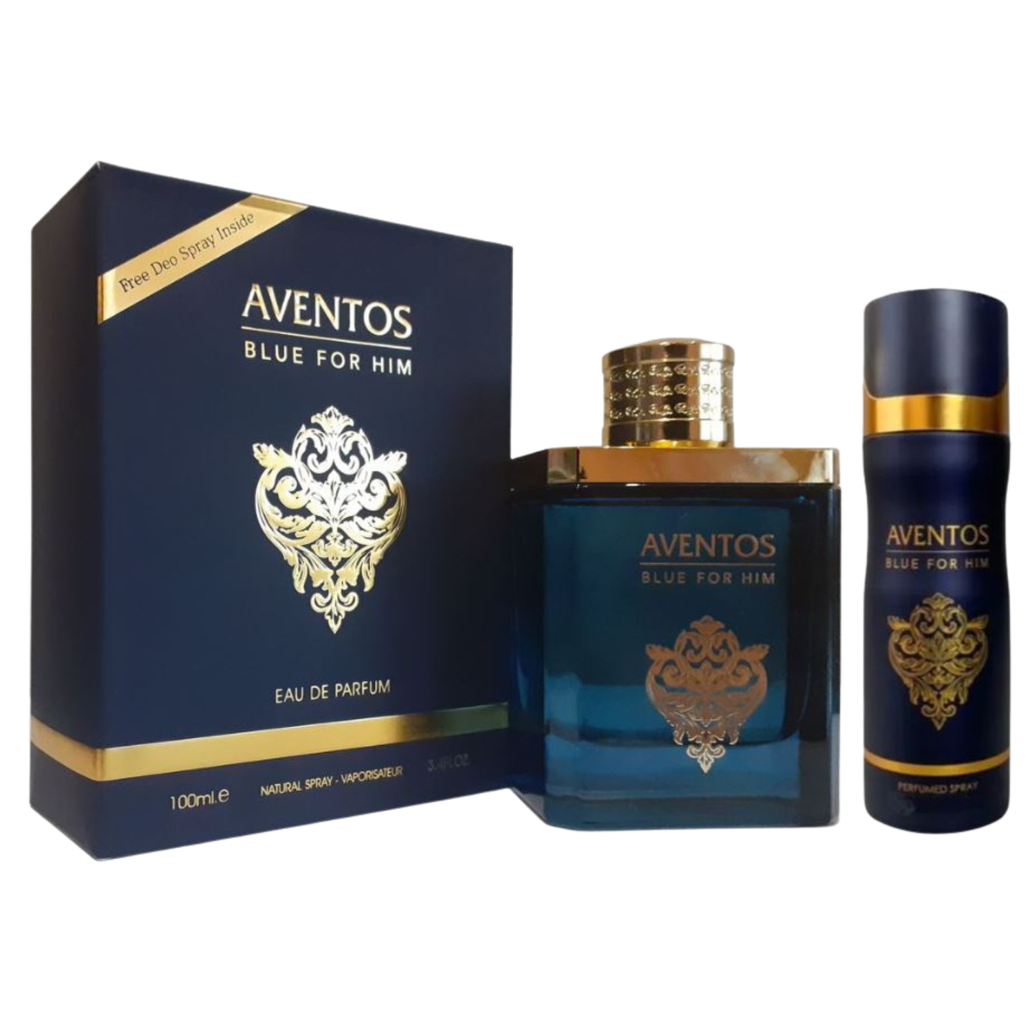Aventos Blue for Him by Fragrance World – Eau de Parfum 100ml – Fresh, Confident, Masculine